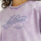 Women's Brand Logo Purple Relaxed Fit T-shirt - Detail View