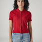 Women's Textured Slim Fit Ribbed Shirt - Front View