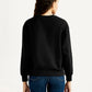 Women's Brand Logo Black Crew Neck Sweatshirt - Back View