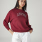 Women's Brand Logo Crew Neck Sweatshirt - Styleshot View
