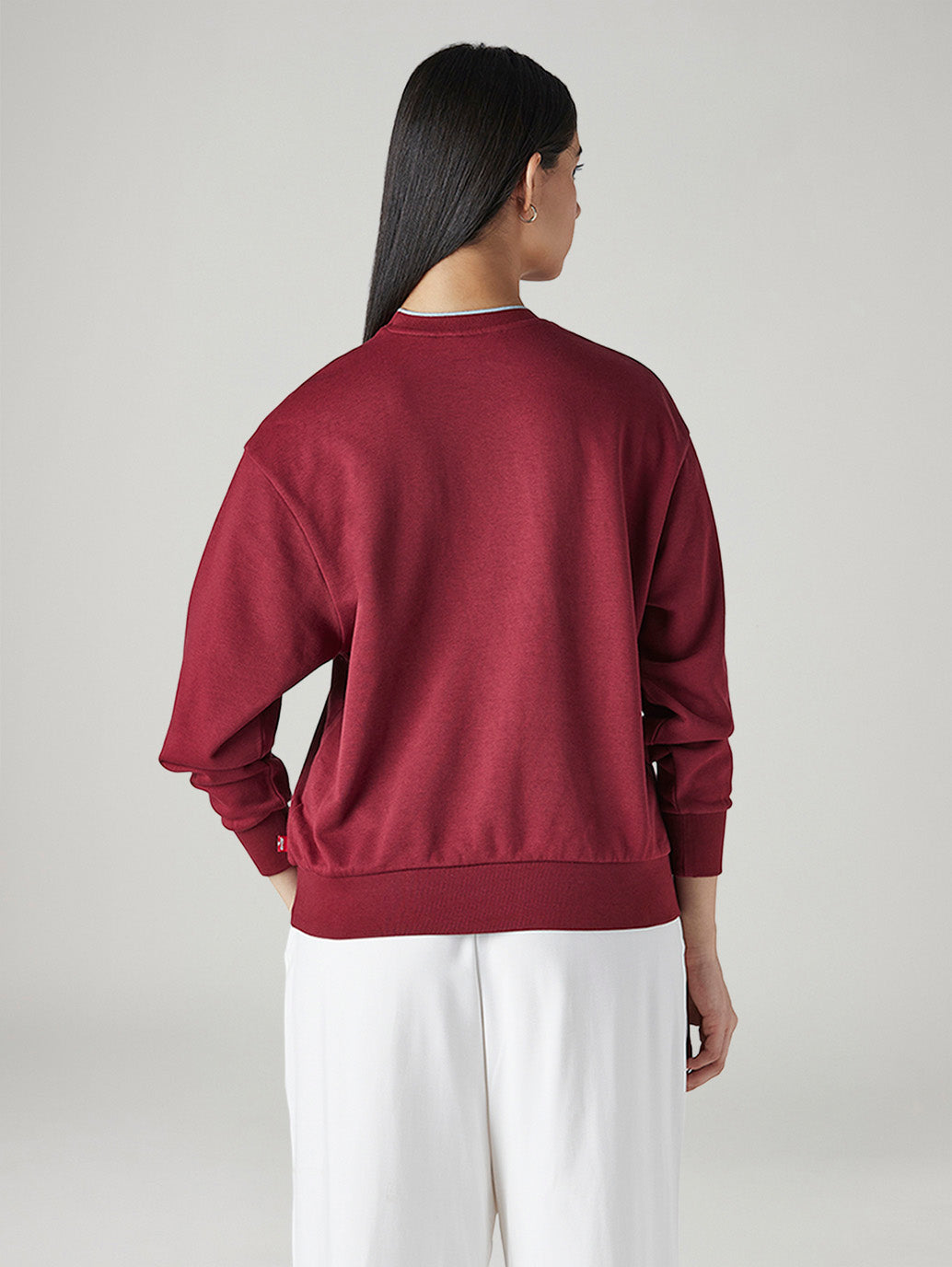 Women's Brand Logo Crew Neck Sweatshirt - Back View