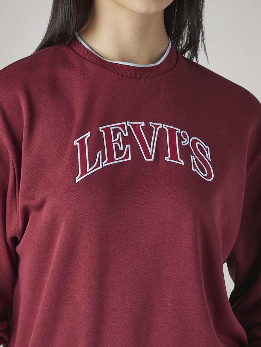 Women's Brand Logo Crew Neck Sweatshirt - Detail View