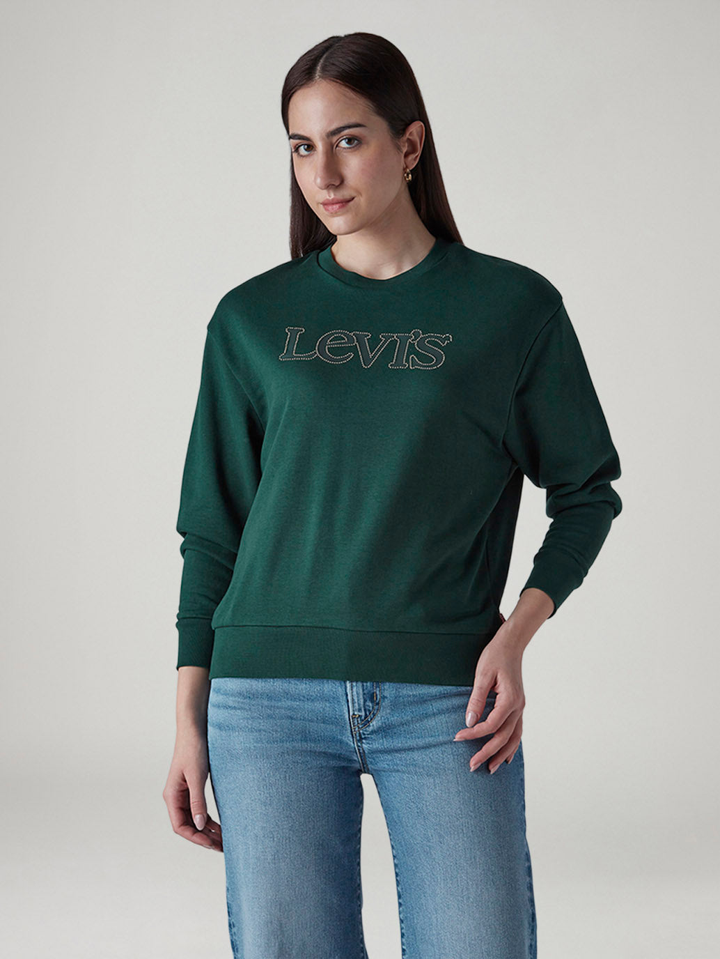 Women's Logo Printed Regular Fit Sweatshirt - Front View