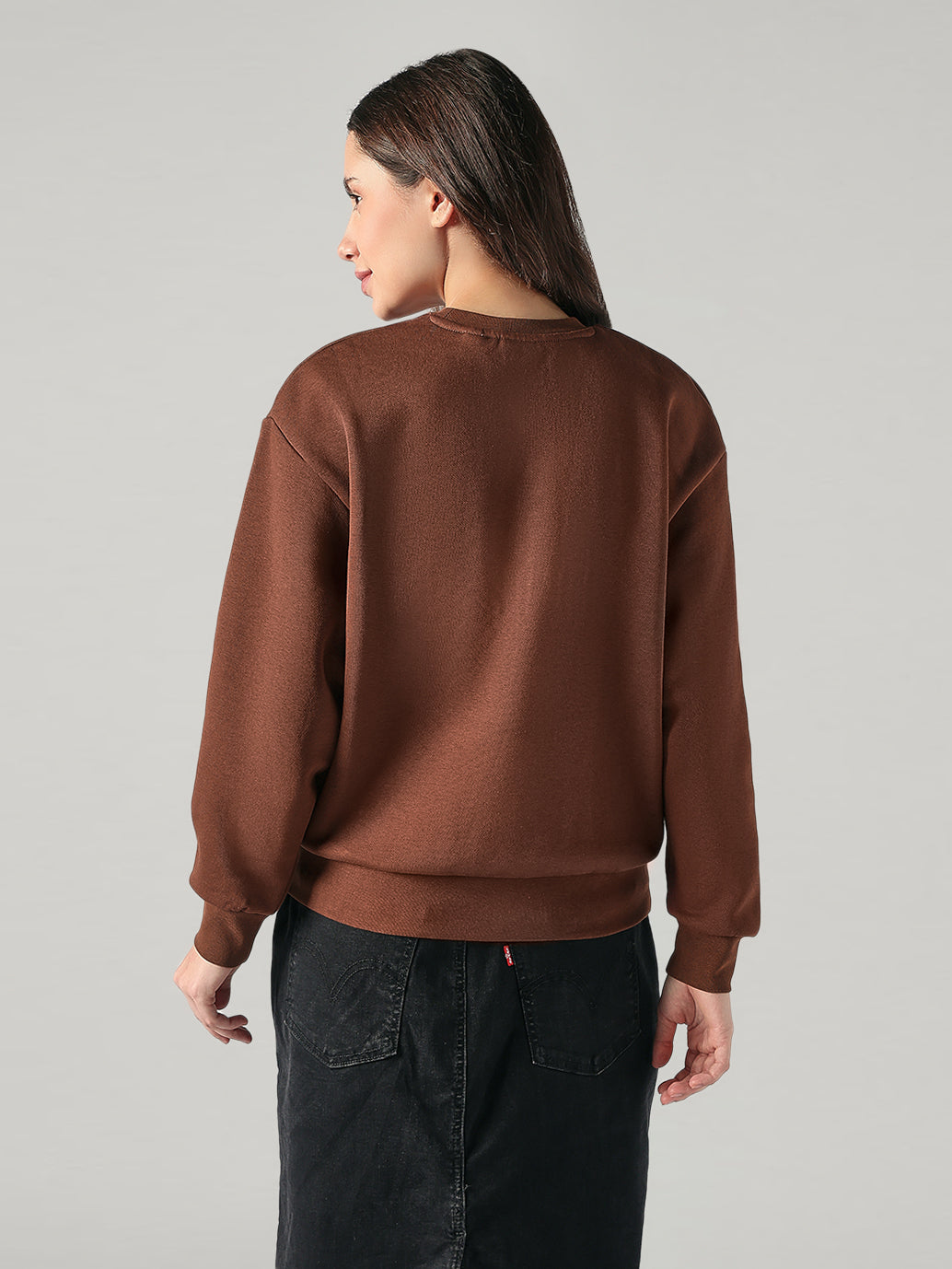 Women's Logo Printed Regular Fit Sweatshirt - Back View