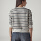 Women's Printed Relaxed Fit Sweater - Back View