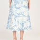 Women's Mid Rise Light Blue Regular Fit Skirt - back View