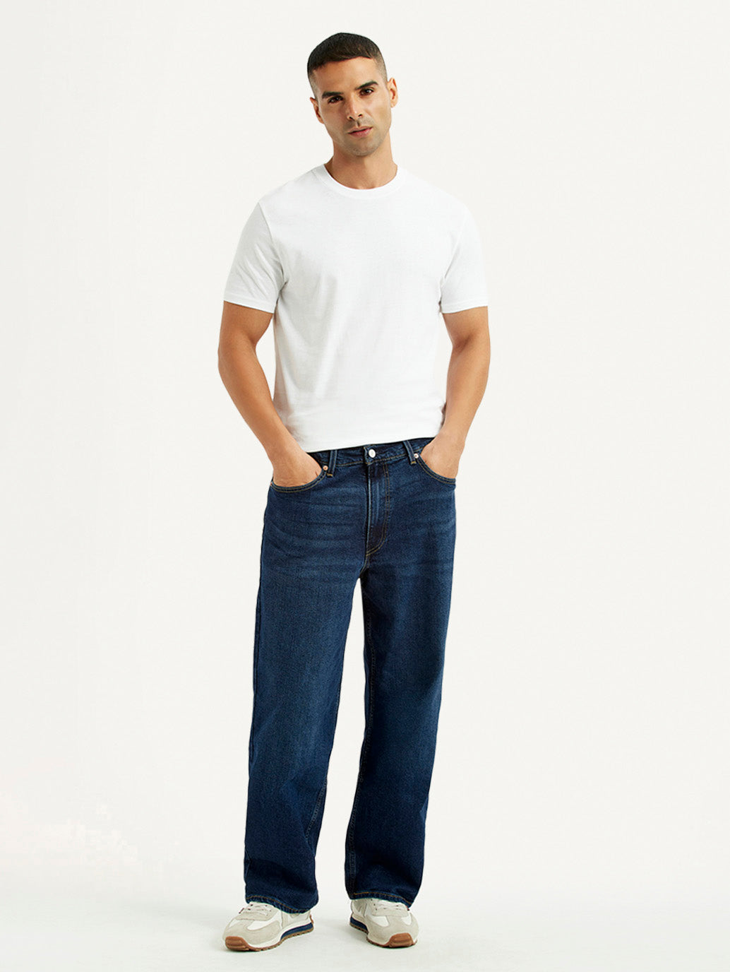 Men's 578 Dark Blue Loose Fit Mid Rise Jeans