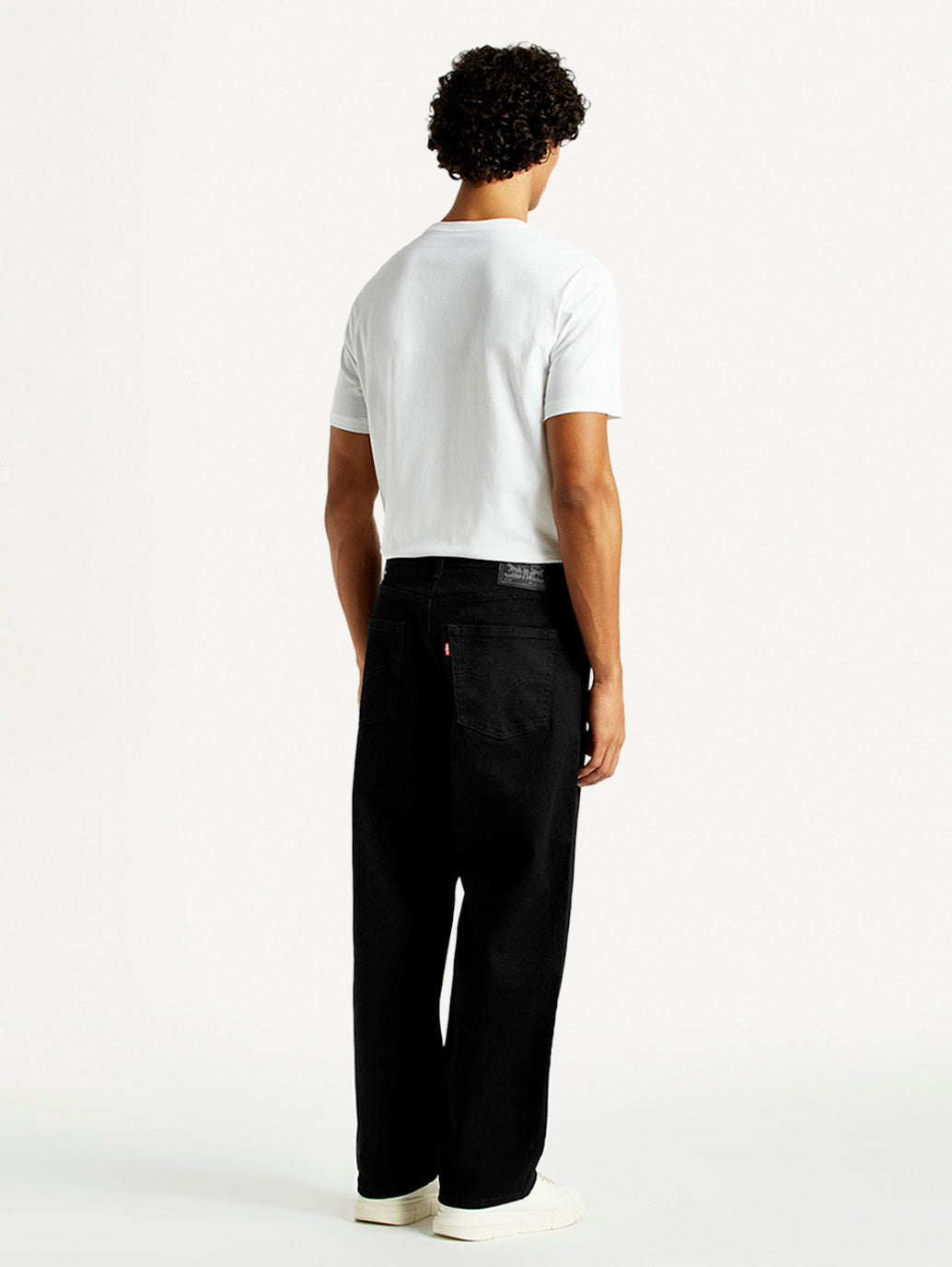 Men's 578 Black Loose Fit Mid Rise Jeans - Back View