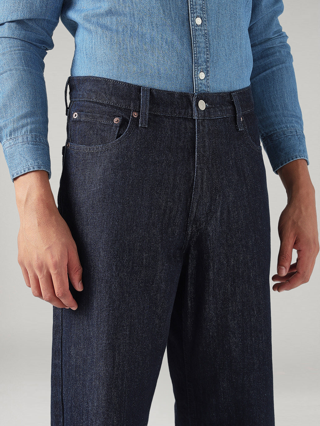 Men's 578 Dark Blue Baggy Fit Mid Rise Jeans - 20 View