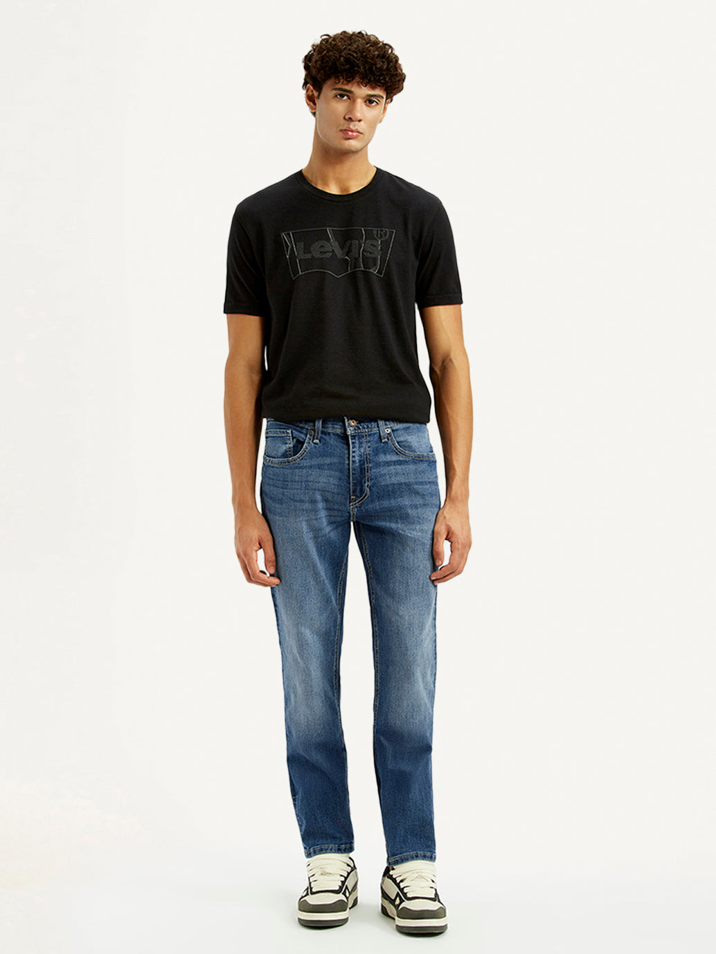 Men's 511 Blue Slim Fit Mid Rise Jeans - Front View