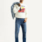 Men's 513 Blue Slim Straight Fit Mid Rise Jeans - Styleshot View
