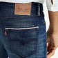 Men's 512 Dark Indigo Slim Tapered Fit Mid Rise Jeans - Detail View