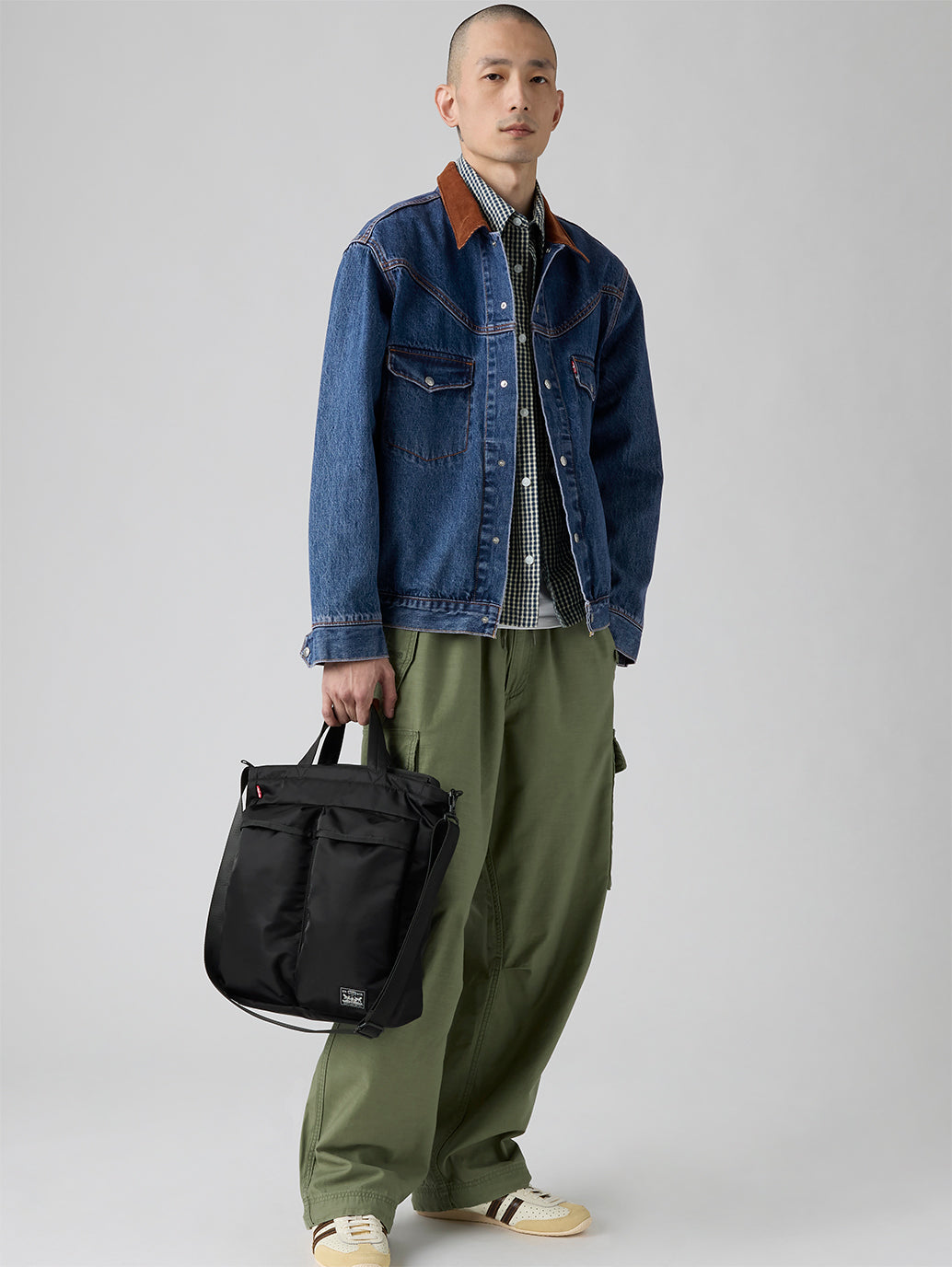 Unisex Black Solid Tote Bag