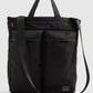 Unisex Black Solid Tote Bag - Front View