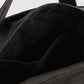 Unisex Black Solid Tote Bag - Detail View
