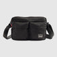 Unisex Black Solid Crossbody Bag - Front View