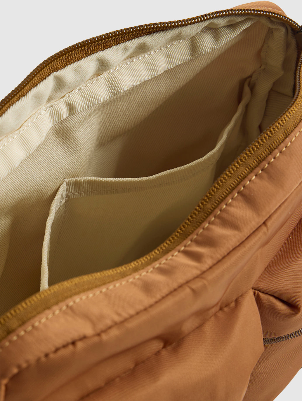 Unisex Brown Solid Messenger Bag - Detail View