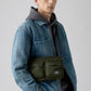 Unisex Olive Solid Crossbody Bag - Styleshot View