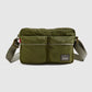 Unisex Olive Solid Crossbody Bag - Front View