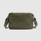 Unisex Olive Solid Crossbody Bag - Back View