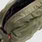 Unisex Olive Solid Crossbody Bag - Detail View