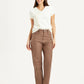 Women's Brown Ribcage Straight Fit High Rise Jeans - Styleshot View