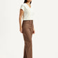 Women's Brown Ribcage Straight Fit High Rise Jeans - Side View