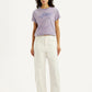 Women's Off White Ribcage Straight Fit High Rise Jeans - Front View