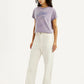Women's Off White Ribcage Straight Fit High Rise Jeans - Side View