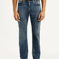 Men's Redloop 527 Blue Slim Bootcut Fit Mid Rise Jeans - Front View