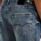 Men's Redloop 527 Blue Slim Bootcut Fit Mid Rise Jeans - Detail View