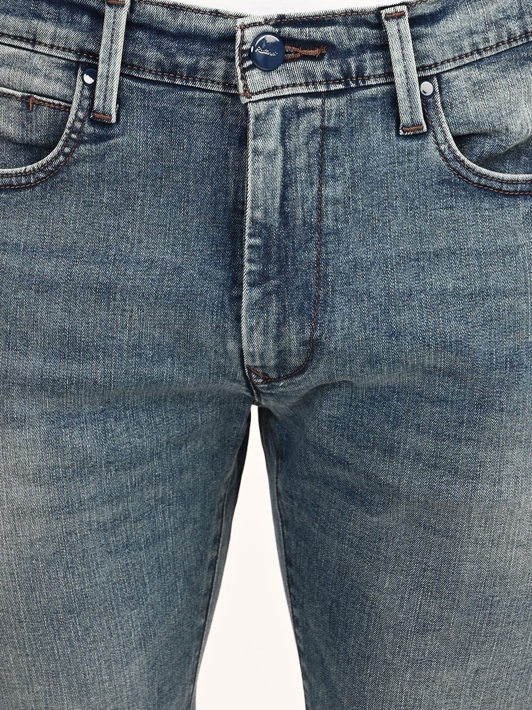 Men's 527 Blue Slim Bootcut Fit Mid Rise Jeans - detail View