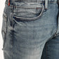 Men's 527 Blue Slim Bootcut Fit Mid Rise Jeans - detail View