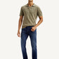 Men's Redloop 513 Light Indigo Slim Straight Fit Mid Rise Jeans - Styleshot View