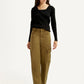 Women's Tan Ribcage Straight Fit High Rise Cargo Trousers - Styleshot View