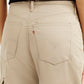 Women's High Rise Beige Ribcage Straight Fit Cargo Trousers - Detail View