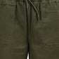 Women's High Rise Olive Regular Fit Parallel Trousers - detail View