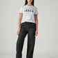 Women's Black Straight Fit Mid Rise Cargos - Styleshot View