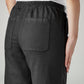 Women's Black Straight Fit Mid Rise Cargos - Detail View
