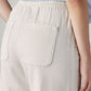 Women's Off White Straight Fit Mid Rise Trousers - Detail View