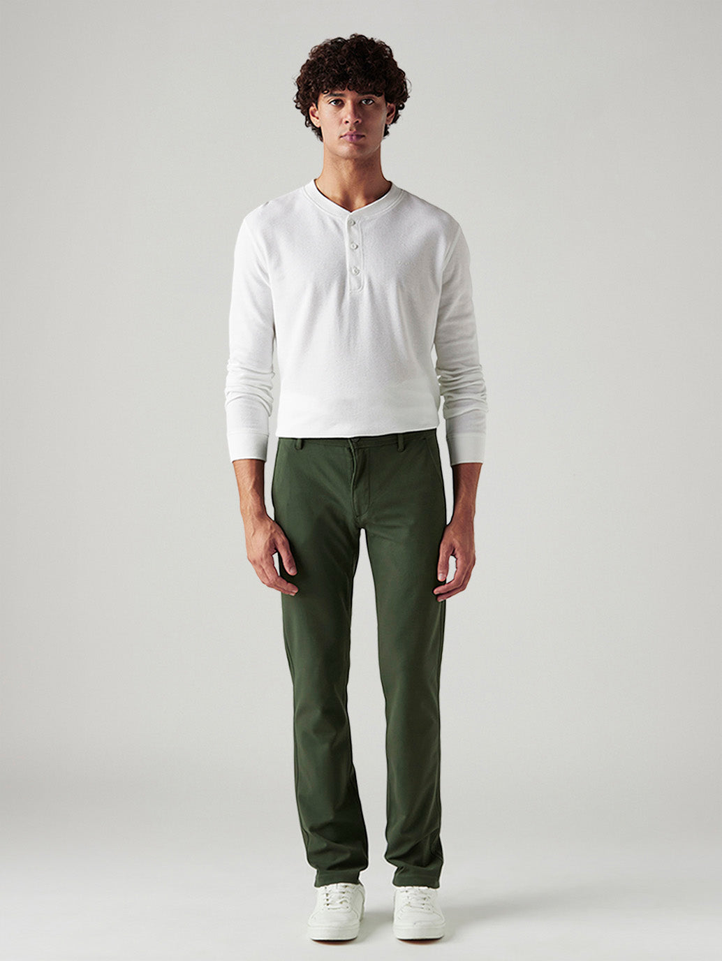 Men's 511 Dark Green Slim Fit Mid Rise Tech Pant - Front View