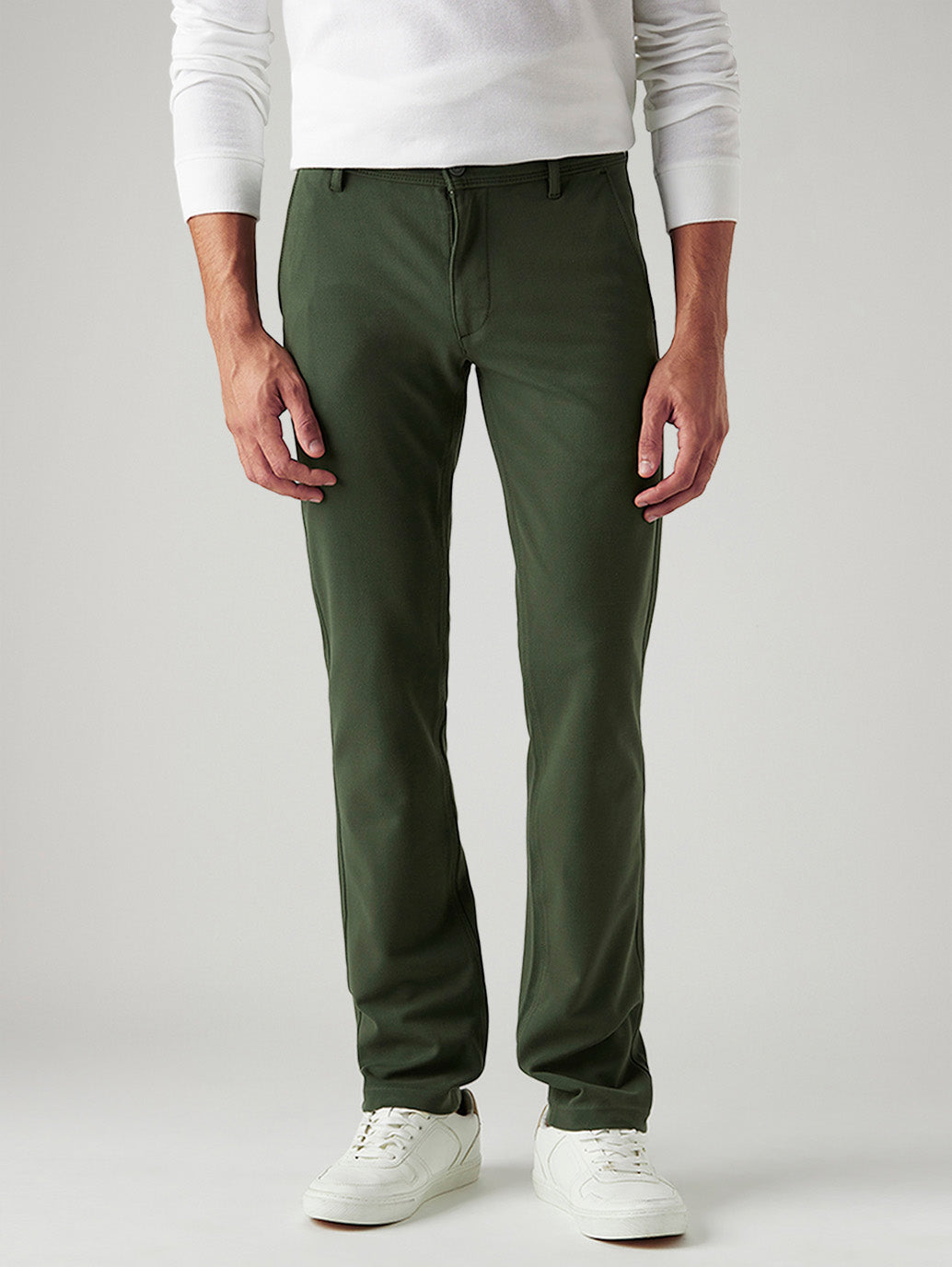 Men's 511 Dark Green Slim Fit Mid Rise Tech Pant - Front View
