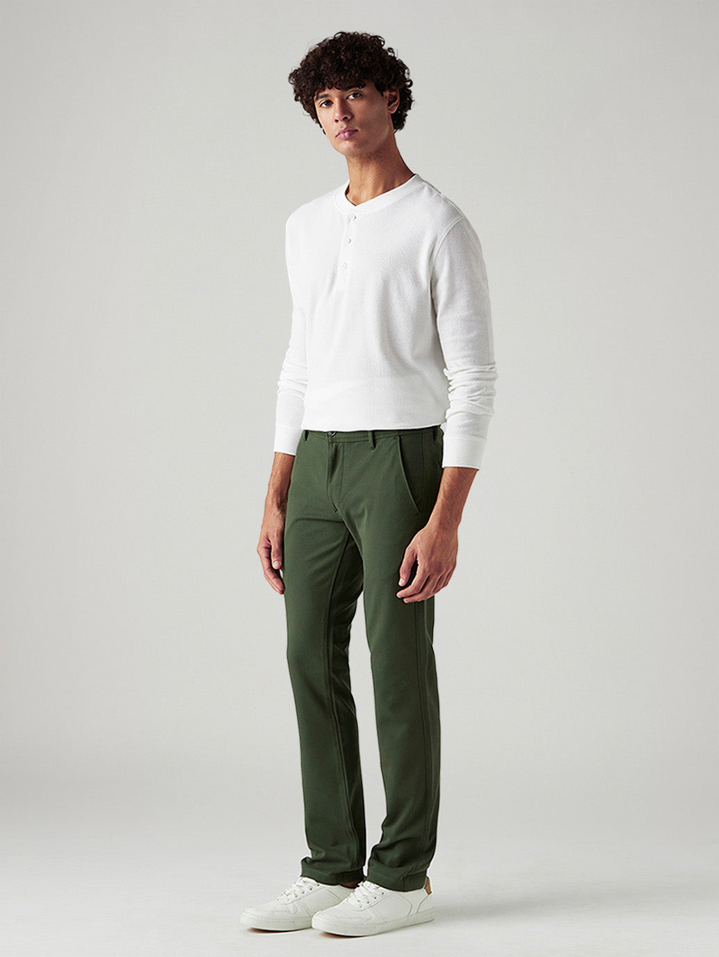 Men's 511 Dark Green Slim Fit Mid Rise Tech Pant - Side View