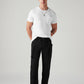Men's Black Authentic Relaxed Straight Fit Mid Rise Commuter Cargos - Styleshot View