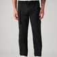 Men's Black Authentic Relaxed Straight Fit Mid Rise Commuter Cargos - Front View
