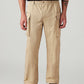 Men's Beige Authentic Relaxed Straight Fit Mid Rise Commuter Cargos - Front View