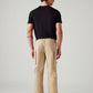 Men's Beige Authentic Relaxed Straight Fit Mid Rise Commuter Cargos - Back View