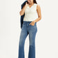 Women's Redloop 726 Blue Flared Fit Mid Rise Jeans - Styleshot View