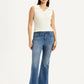 Women's Redloop 726 Blue Flared Fit Mid Rise Jeans - Front View