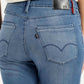 Women's Redloop 726 Blue Flared Fit Mid Rise Jeans - Detail View
